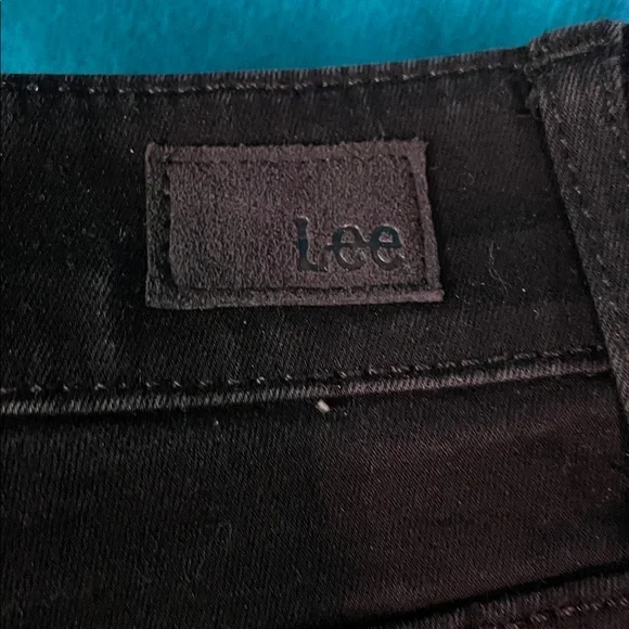 Lee Regular Fit Straight Leg Mid Rise Flex Motion Size 14 Black - Picture 2 of 6